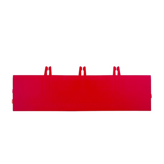 Quix 12" Interlocking Tile, Floor Mat, Bevel Flaming Red (4-Pack) Plastic