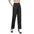 thumbnail image 1 of Quixlent Autumn Winter Cotton Pants Rhombus Quilted Straight Wide Leg Long Pants with Pockets Solid Color Thickened Warm Trousers, 1 of 8