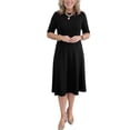 thumbnail image 1 of Quixlent Church Dress for Women Short Sleeve A Line Teacher Work Dress Casual Knee Length Business Office Dress, 1 of 8