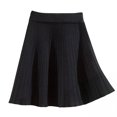 thumbnail image 1 of Quixlent Skater Skirt Solid Color High Waist Women A-Line Skirt Large Hem Design Autumn Winter Mini Skirt Daily Wear, 1 of 8