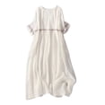 thumbnail image 1 of Quixlent Summer Dress for Women Plus Size Boho Short Sleeve Crew Neck Loose Long Dress Casual Flowy Beach A-line Dress, 1 of 7