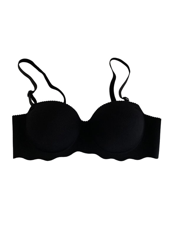 Women Bra Padded Back Closure Seamless Solid Color Soft Elastic Wireless Push Up Adjustable Shoulder Strap Sports Yoga Sport Bra