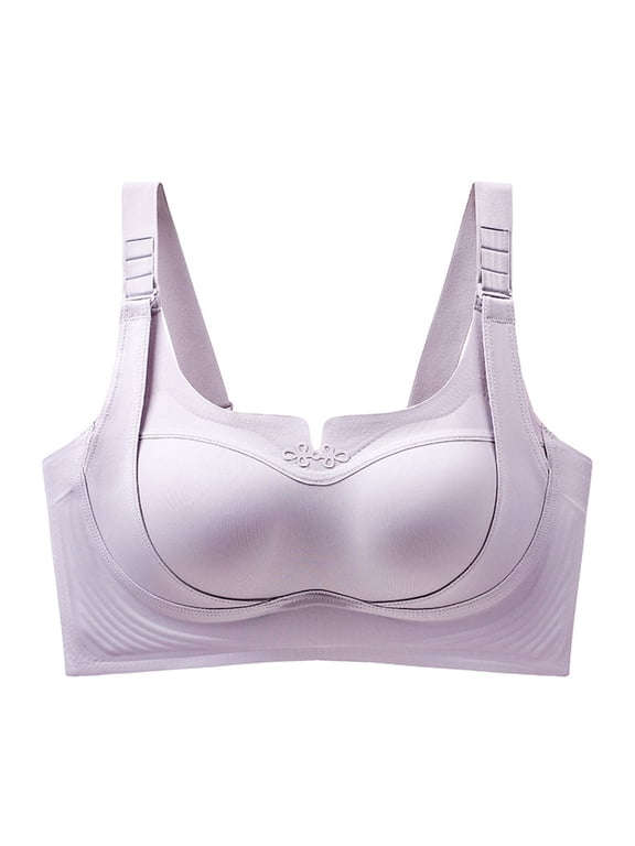 Women Wireless Push Up Bra Soft Bust Shaping Lifting Bra No Underwire Full Coverage Supportive Bra for Sagging Breasts