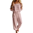 thumbnail image 1 of Quixlent Women's Off Shoulder Tie Waist Jumpsuit, Casual Half Sleeve Rompers, Summer One Piece Outfits with Pockets, 1 of 8