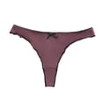 thumbnail image 1 of Quixlent Women's Thong Seamless Low Rise Cotton Underwear Sexy Ruffle Hem Bikini Panties Ladies Breathable Briefs, 1 of 8