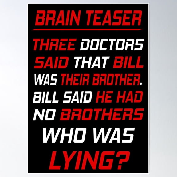 Quiz Test Riddle Poster Wall Art, Modern Wall Decor For Living Room Bedroom, 24x36 UNFRAMED