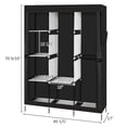 thumbnail image 1 of Closet Organizer for Bedroom, Wardrobe Rack for Home, Black 71" Portable Closet Wardrobe Clothes Rack Storage Organizer with Shelf, 1 of 4