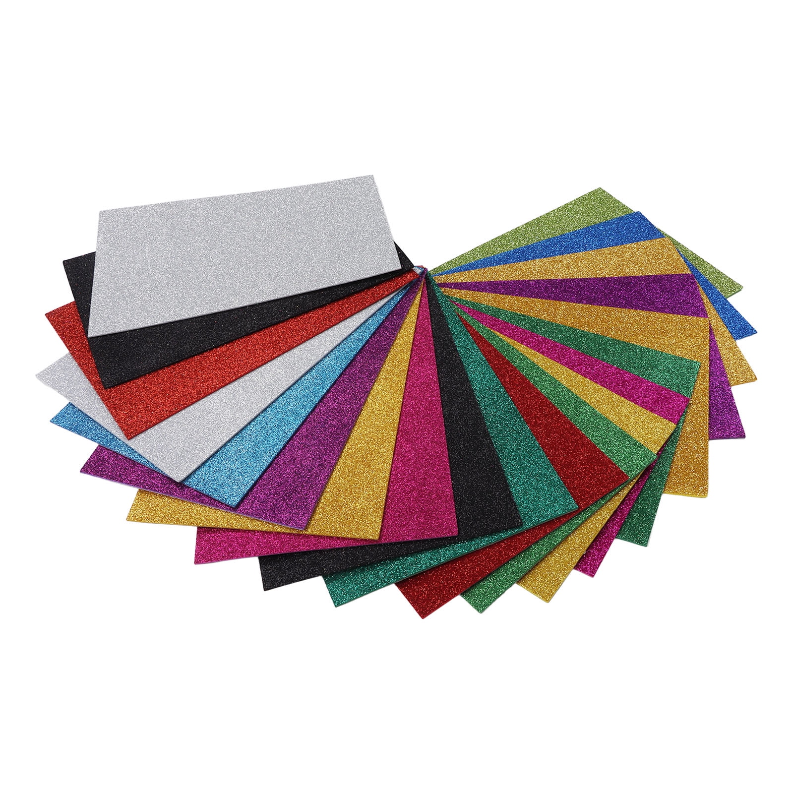 Qukaim Glitter Foam Sheets for Kids, 20 Sheets A4, 2mm Thick, Self
