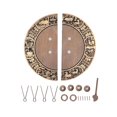 thumbnail image 1 of Qukaim Home Supplies Round Shape Brass Cabinet Handle Double Doors Knob Furniture Handle for Wardrobe Home, 1 of 8