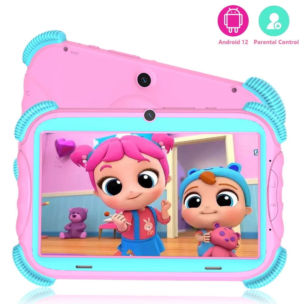Qukenk 7" Kids Learning Android Tablet Parental Control 32GB for Home
