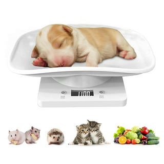 LFGKeng Newborn Kitten & Puppy Weight Scale, Multifunctional Digital Pet Scale, LCD Electronic Small Animal Food Scale, Weighing Max 33lbs, Tray