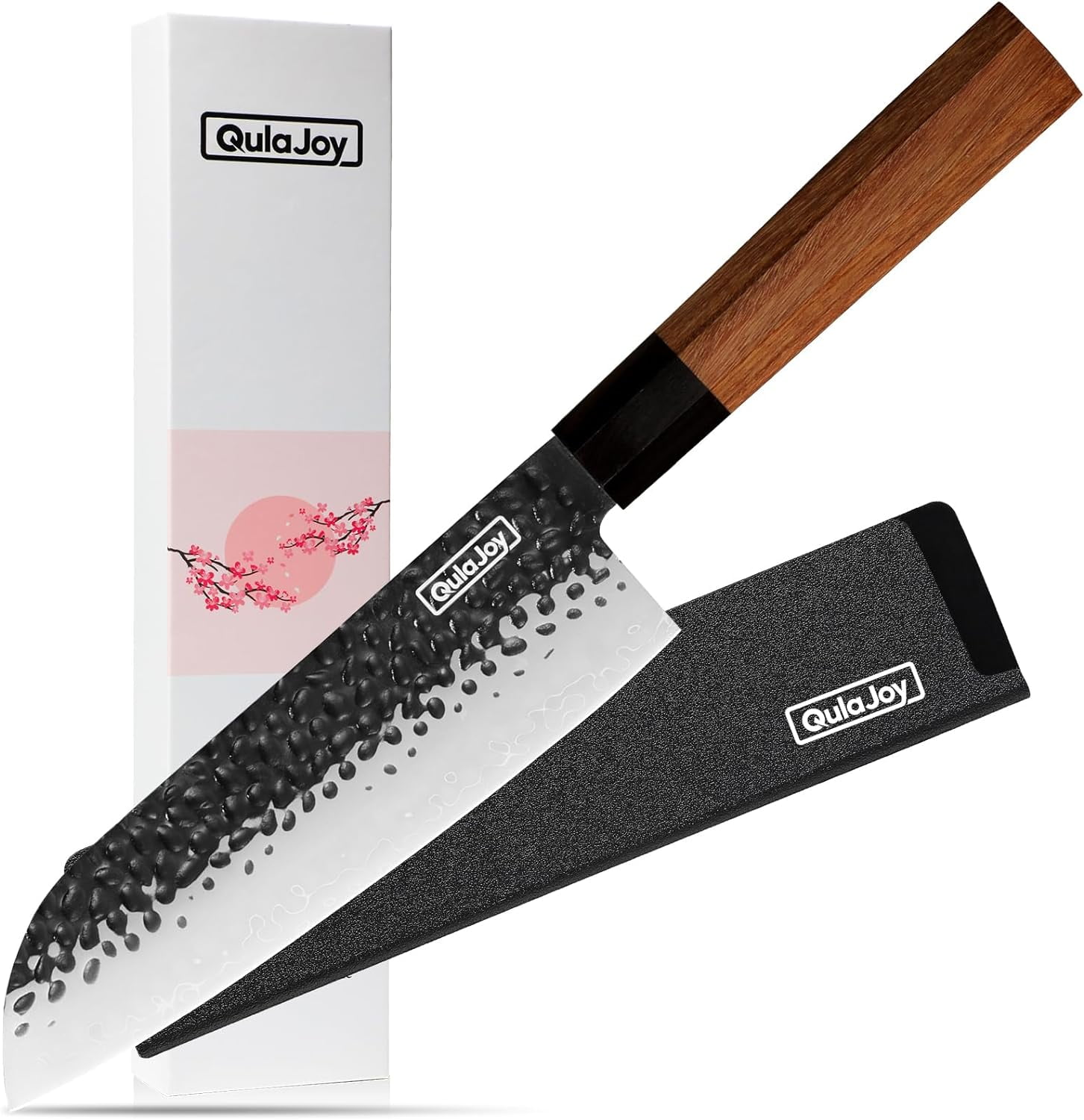 Qulajoy 7 Inch Santoku Knife - Professional Japanese Chef Knife - Razor ...