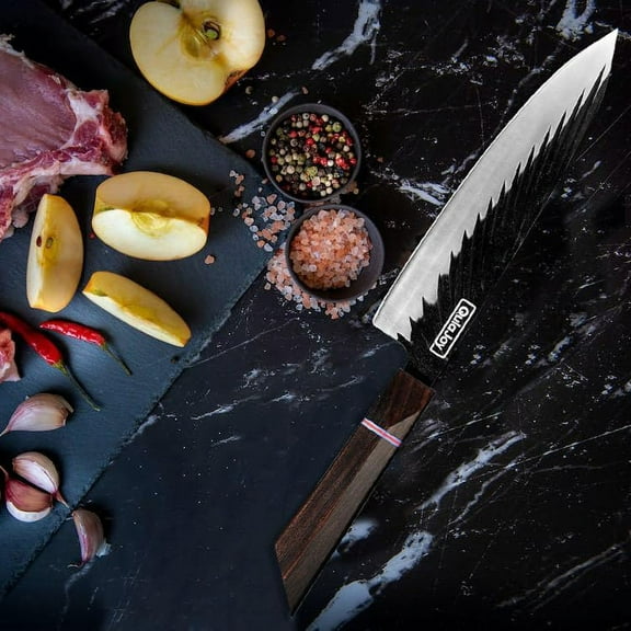 Qulajoy Japanese Chef Knife 8 inch, Professional Hand Forged High Carbon Steel Kitchen Chef Knife, Razor Sharp Cooking Knife