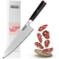 thumbnail image 1 of Qulajoy VG10 Chef Knife, Japanese 10Cr15MoV Steel Chefs Knives, Sharp Slicing Knife for Meat Vegetable (8 Inch Chef Knife), 1 of 6