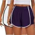 thumbnail image 1 of Qulqfy 2-Piece Running Shorts Athletic High Waisted Elastic Waist Pleats Bow Fitness Pockets Loose Ruffle Womens Shorts, 1 of 6