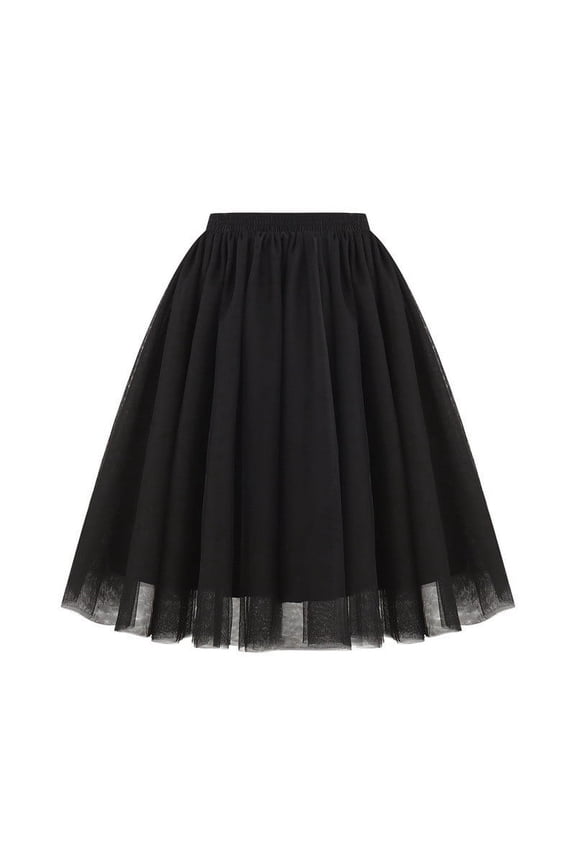 A Line Womens Skirts Tutu Black Tulle Mini Flowy Ruched Party Pleated Fall Short Skirt Skirts for Women XL
