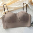 thumbnail image 1 of Qulqfy Beauty Back Women Bra Thin Straps Push Up Padded Bronze Demi Comfortable Bras T Shirt Bra S, 1 of 5