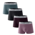 thumbnail image 1 of Qulqfy Big & Tall Boxer Briefs for Men 4 Pack Cotton Breathable Boxer Briefs Stretch Moisture Wicking Mens Briefs Underwear L, 1 of 8