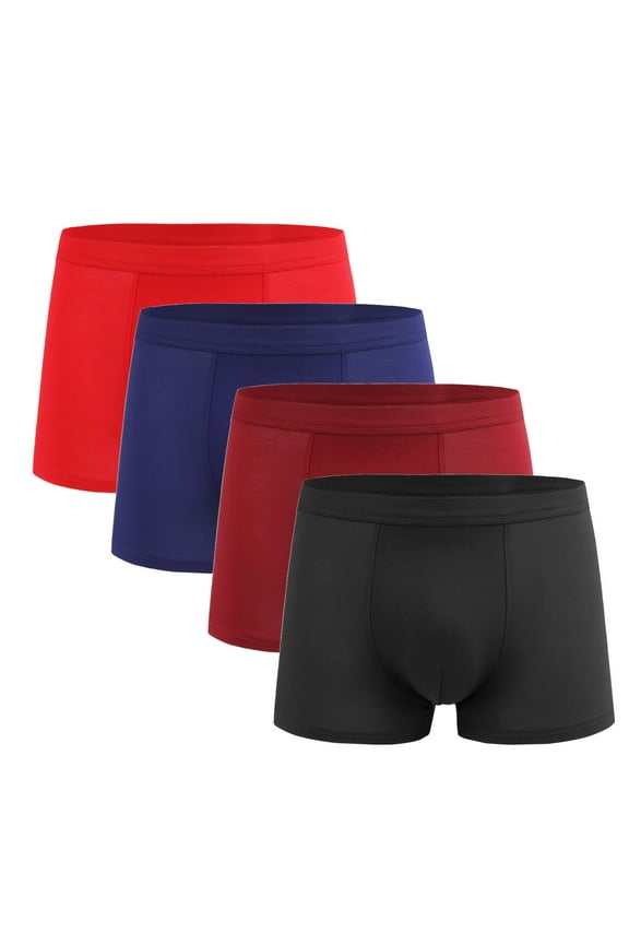 Big & Tall Boxers Briefs for Men Breathable 4 Pack Boxer Briefs Stretch Moisture Wicking Comfort Men's Underwear Boxers 3XL