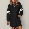 thumbnail image 1 of Qulqfy Black Sweatshirt Dresses for Women Mini Long Sleeve Crewneck Workout Casual Dresses Womens Fall Dresses 2025 L, 1 of 4