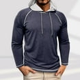 thumbnail image 1 of Qulqfy Blue Big And Tall Hoodies for Men Lightweight Workout Athletic Breathable Casual Sweatshirts Sweatshirts for Men L, 1 of 7