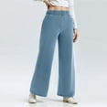 thumbnail image 1 of Qulqfy Bootcut Jeans Women High Waist Baggy Wide Leg Jeans Blue Denim Womens Fall Pants XL, 1 of 8