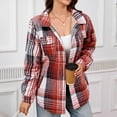 thumbnail image 1 of Qulqfy Button Down Shirts for Women Long Sleeve Fleece Lined Plaid Casual Shirts Winter Collared Tunic Shirts Fall Tops for Women 2025, 1 of 6