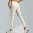 thumbnail image 1 of Qulqfy Compression Leggings for Women White Plus Size Yoga Butt Lifting High Waist Tummy Control Leggings Track Pants Women M, 1 of 6