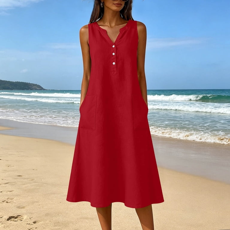 maternity midi dress Casual Dress- Orange Satin A Line Long coquette SIZE:UK10 52% Linen