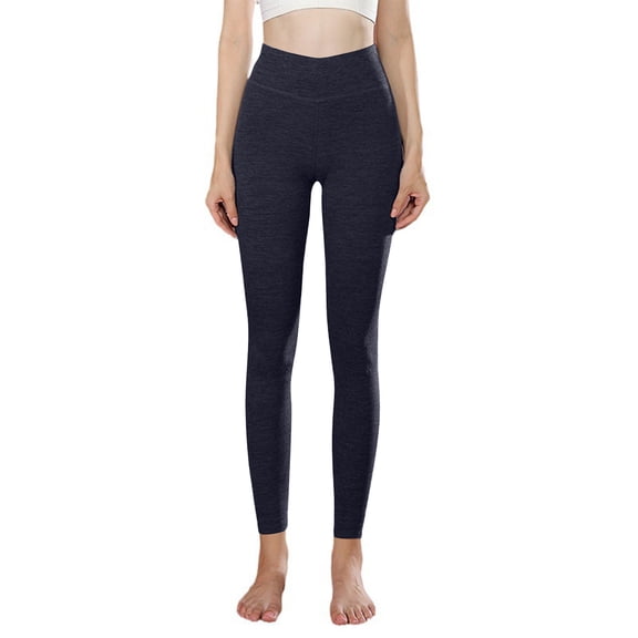 Qulqfy Fleece Lined Fall Leggings for Women Gray Compression Yoga Butt Lifting Stretch High Waist Leggings Track Pants Women XL