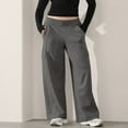 thumbnail image 1 of Qulqfy Gray Pants Women Cargo Baggy Work Pants Wide Leg Casual High Waisted Pants for Women, 1 of 7