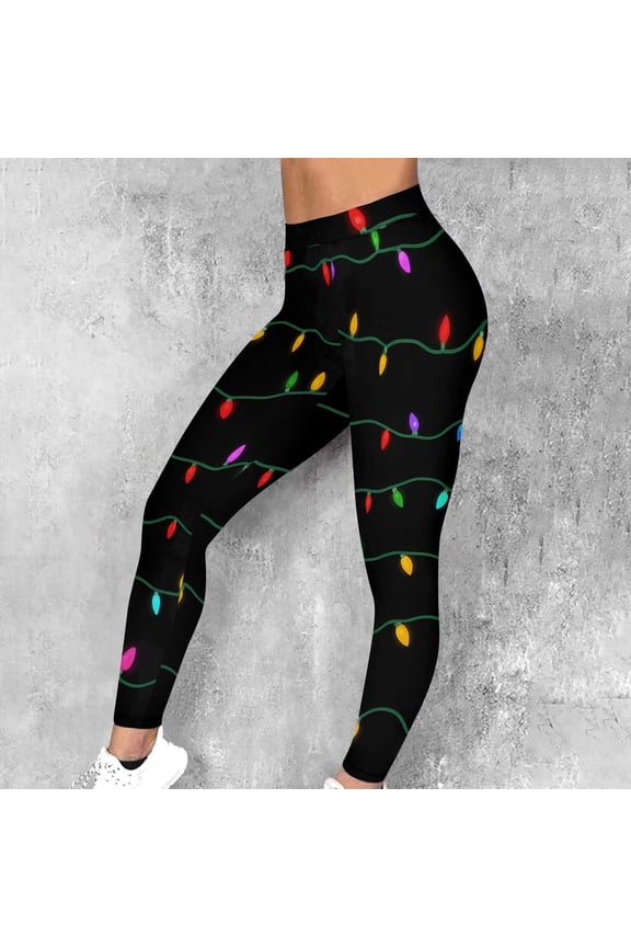 High Waisted Leggings for Women Workout Christmas Track Black Lounge Graphic Casual Plus Size Leggings Women Pants 3XL