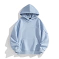 thumbnail image 1 of Qulqfy Hoodies Men Blue Casual Pullover Fall Hooded Long Sleeve Sweatshirts with Kanga Pocket Men's Fashion Hoodies & Sweatshirts 3XL, 1 of 4