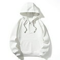 thumbnail image 1 of Qulqfy Jacquard Oversized Hoodie Men White Quarter Zip Pullover Hooded Sweatshirts Pocket Men's Fashion Hoodies & Sweatshirts 5XL, 1 of 8