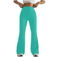 thumbnail image 1 of Qulqfy Leggings for Women Yoga Bootcut Flare Green Casual High-Waisted Buttery Soft Stretch Leggings Pants for Women M, 1 of 4