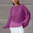 thumbnail image 1 of Qulqfy Lightweight Sweaters for Women Knitting Cotton Beach Oversized Pullover Sweaters Women's Long Sleeve Tops L, 1 of 5