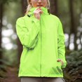 thumbnail image 1 of Qulqfy Lightweight Windbreaker Jackets Women Waterproof Green Hiking Hooded Zip Up Jackets Women's Nylon Raincoat XS, 1 of 9