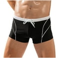thumbnail image 1 of Qulqfy Men Swim Trunks Liner Lined Quick Dry 5 Inch Inseam Board Shorts Stretch Pool Vacation Drawstring Beach Shorts Swimsuit Men L, 1 of 7