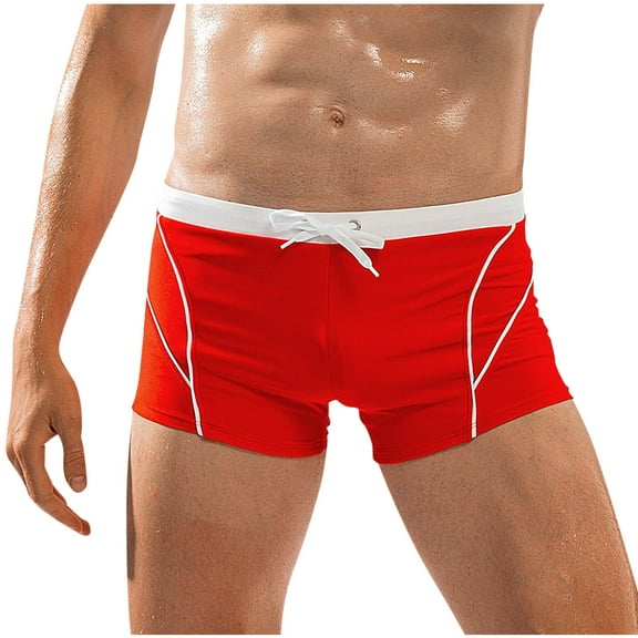 Qulqfy Men Swim Trunks Quick Dry 5 Inch Inseam Liner Lined Board Shorts Stretch Drawstring Beach Vacation Pool Shorts Mens Swimsuit M