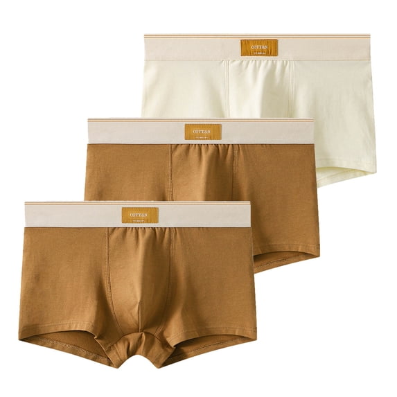 Qulqfy Men Underwear Boxer Brief Stretch Big & Tall 100% Cotton 3 Pack Boxer Briefs Breathable Soft Men Underwear XXL