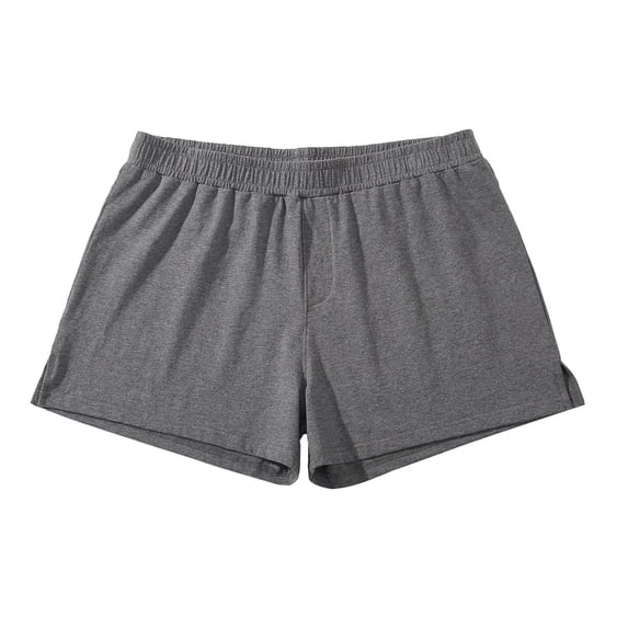 Qulqfy Men's Basketball Shorts Summer Cotton Gray 5 Inch Shorts Solid Spring Elastic Waist Shorts for Men XL