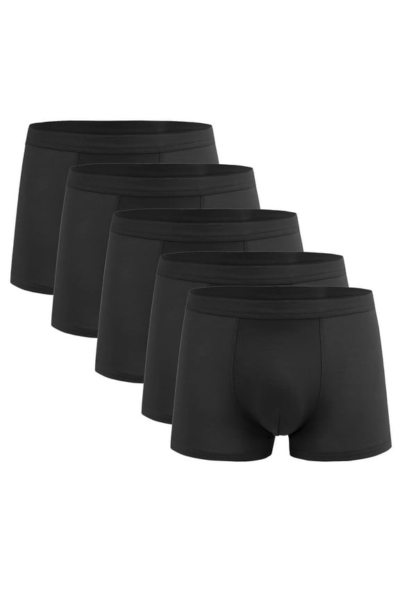 Men's Boxer Briefs 5 Pack Big & Tall Stretch Boxer Briefs Breathable Moisture Wicking Soft Mens Underwear 3XL