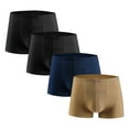 thumbnail image 1 of Qulqfy Men's Stretch Boxer Briefs Quick Dry 4 Pack Cooling Boxer Briefs Performance Breathable Men's Underwear Boxers L, 1 of 2