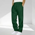 thumbnail image 1 of Qulqfy Men's Stretch Pants Cargo Big and Tall Green Baggy Pants Casual Elastic Waist Straight Leg Pants Pants for Men 4XL, 1 of 5