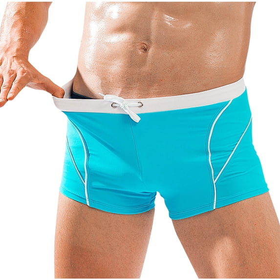 Qulqfy Men's Swim Trunks Liner Lined Quick Dry 5 Inch Inseam Board Shorts Beach Stretch Drawstring Vacation Pool Shorts Mens Bathing Suit M
