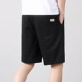 thumbnail image 1 of Qulqfy Mens Cargo Shorts Hiking Big & Tall Cotton Black Shorts Drawstring Summer Shorts Running Shorts for Men L, 1 of 8