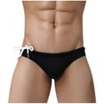 thumbnail image 1 of Qulqfy Mens Swimming Trunks Low Rise Briefs Quick Dry Swim Shorts Beach Stretch Vacation Drawstring Shorts Mens Bathing Suit L, 1 of 7