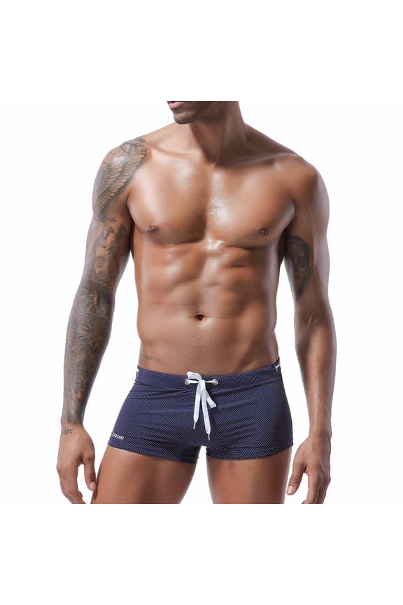 Mens Swimming Trunks Quick Dry Boyleg Liner Lined Swim Shorts Beach Stretch Drawstring Summer Shorts Bathing Suit Men M