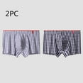thumbnail image 1 of Qulqfy Mens Underwear Boxer Briefs 100% Cotton 2 Pack Stretch Boxer Briefs Plaid Breathable Soft Mens Underwear Boxers L, 1 of 5