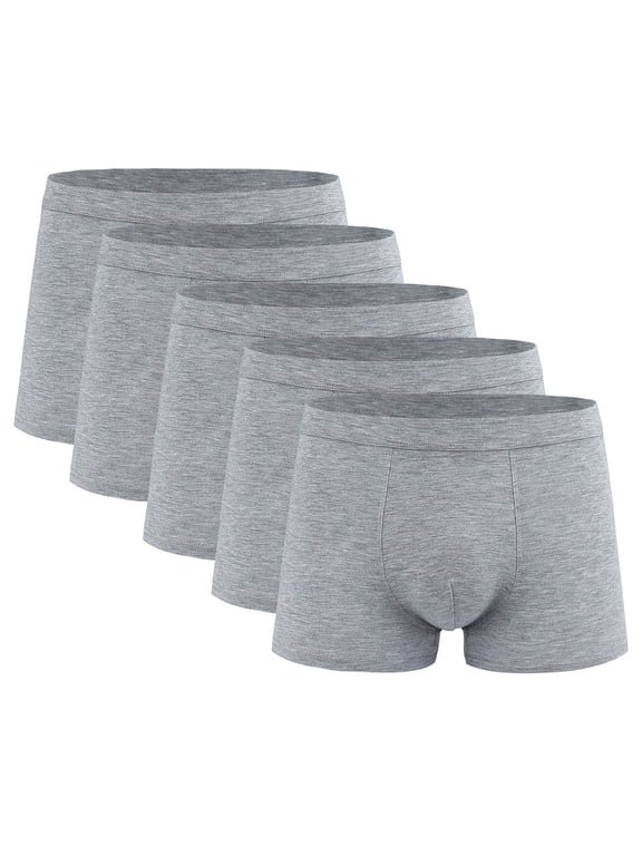 Mens Underwear Boxer Briefs Big & Tall Stretch 5 Pack Boxer Briefs Soft Breathable Moisture Wicking Men Underwear Brief 4XL